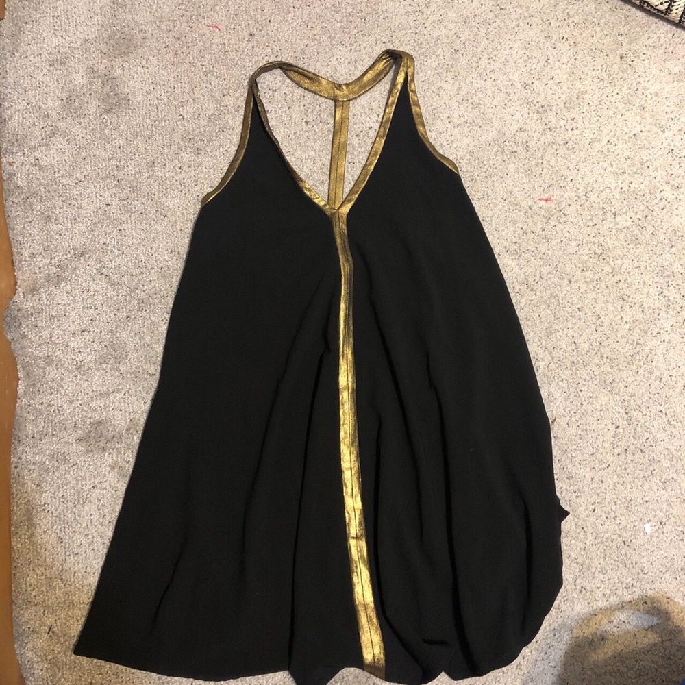 Black and gold dress